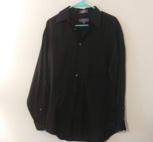 Crazy Horse Black Sateen Button Down Shirt